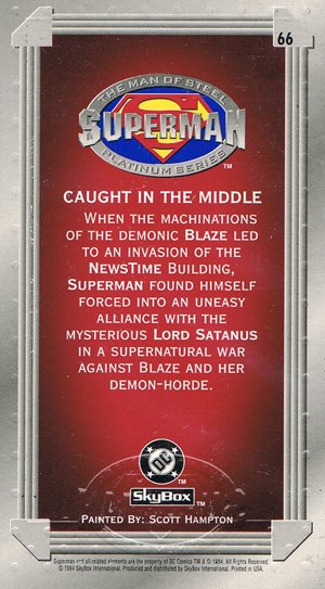 SkyBox Superman: The Man of Steel - Premium Edition Base Card 66 Caught in the Middle