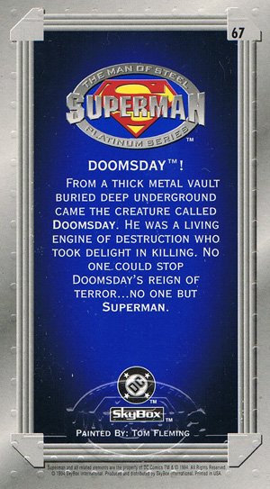 SkyBox Superman: The Man of Steel - Premium Edition Base Card 67 Doomsday!