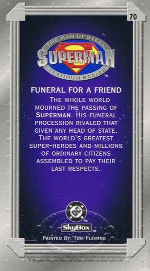 SkyBox Superman: The Man of Steel - Premium Edition Base Card 70 Funeral for a Friend