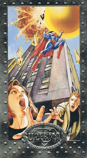 SkyBox Superman: The Man of Steel - Premium Edition Base Card 83 The Fall of Metropolis!