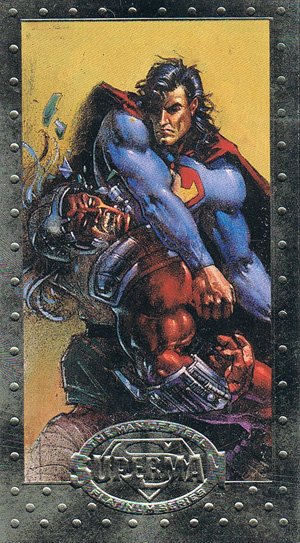 SkyBox Superman: The Man of Steel - Premium Edition Base Card 86 The Massacre Stops Here!