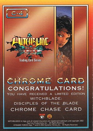 Dynamic Forces Witchblade: Disciples of the Blade Rainbow Chrome Card C-4 