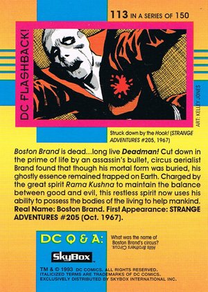 SkyBox DC Cosmic Teams Base Card 113 Deadman (Worlds of Magic)