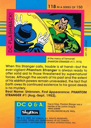SkyBox DC Cosmic Teams Base Card 118 Phantom Stranger (Worlds of Magic)