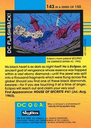 SkyBox DC Cosmic Teams Base Card 143 Eclipso (The New Breed)