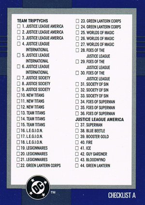 SkyBox DC Cosmic Teams Base Card 149 Checklist A