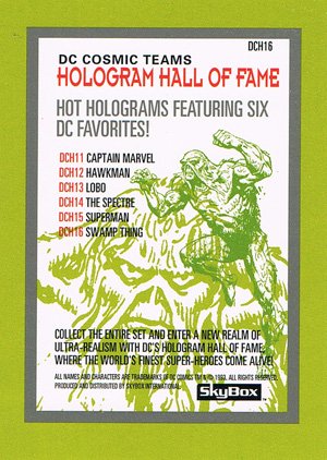 SkyBox DC Cosmic Teams Holograms DCH16 Swamp Thing