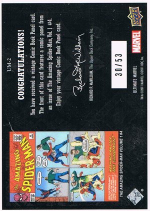 Upper Deck Marvel Beginnings Ultimate Focus Panel Card UM-2 The Amazing Spider-Man #4 (53)