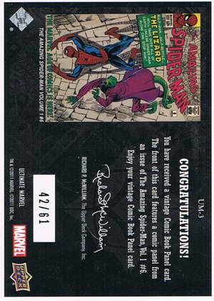 Upper Deck Marvel Beginnings Ultimate Focus Panel Card UM-3 The Amazing Spider-Man #6 (61)