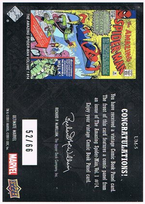 Upper Deck Marvel Beginnings Ultimate Focus Panel Card UM-5 The Amazing Spider-Man #14 (66)