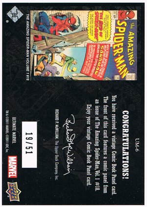 Upper Deck Marvel Beginnings Ultimate Focus Panel Card UM-6 The Amazing Spider-Man #18 (51)