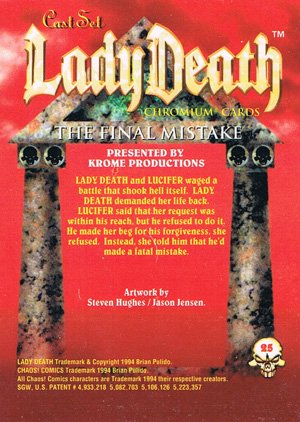 Krome Productions Lady Death All-Chromium Base Card 25 The Final Mistake