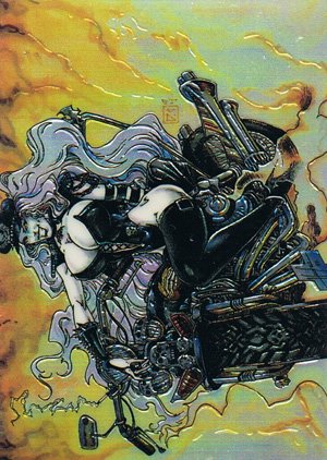 Krome Productions Lady Death All-Chromium Base Card 31 Biker from Hell