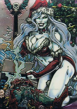 Krome Productions Lady Death All-Chromium Base Card 37 Holiday Wishes