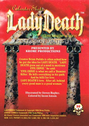Krome Productions Lady Death All-Chromium Base Card 39 Cover Lady Death - 2