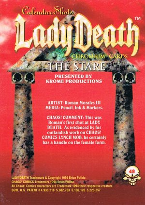Krome Productions Lady Death All-Chromium Base Card 48 The Stare