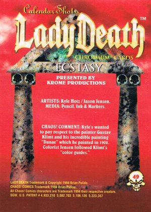 Krome Productions Lady Death All-Chromium Base Card 49 Ecstasy