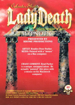 Krome Productions Lady Death All-Chromium Base Card 53 Hypnotic
