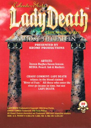 Krome Productions Lady Death All-Chromium Base Card 59 Amidst the Fallen