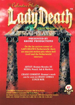 Krome Productions Lady Death All-Chromium Base Card 67 At Play