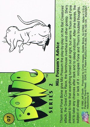 Comic Images Bone Series 2 Base Card 7 Miz Possum's Advice