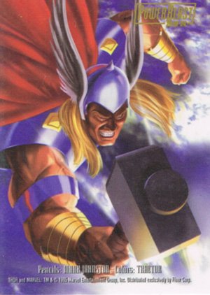 Fleer Marvel Annual Flair '95 PowerBlast Card 20 Thor