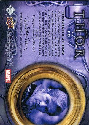 Upper Deck Thor Movie Memorabilia Card F8 Fandral