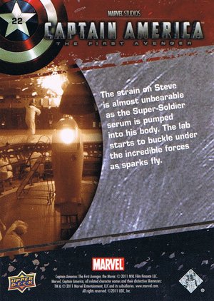 Upper Deck Captain America Movie Base Card 22 
