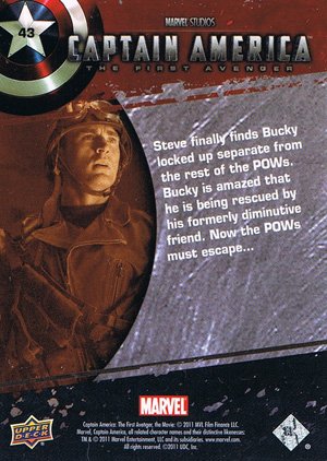 Upper Deck Captain America Movie Base Card 43 
