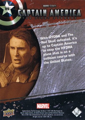 Upper Deck Captain America Movie Base Card 85 