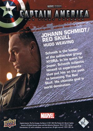 Upper Deck Captain America Movie Base Card 89 Johann Schmidt/Red Skull