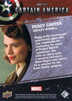 Upper Deck Captain America Movie Base Card 90 Peggy Carter