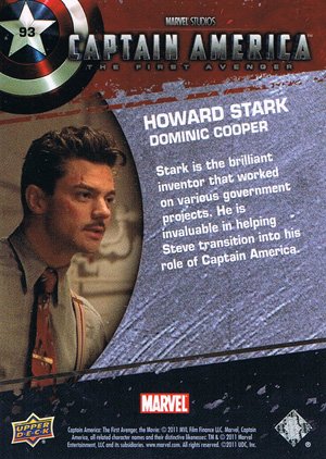 Upper Deck Captain America Movie Base Card 93 Howard Stark