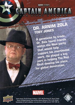 Upper Deck Captain America Movie Base Card 94 Dr. Arnim Zola