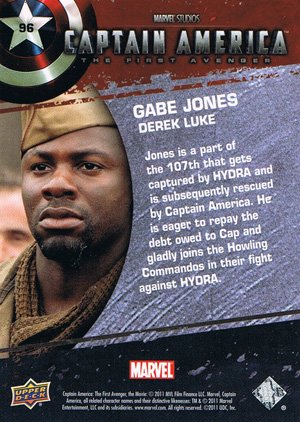 Upper Deck Captain America Movie Base Card 96 Gabe Jones