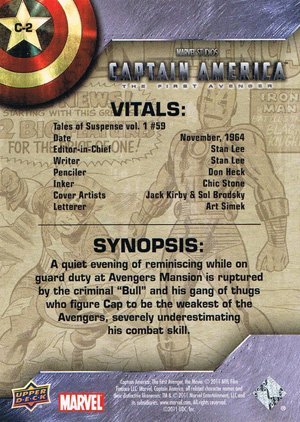 Upper Deck Captain America Movie Classic Covers C-2 Tales of Suspense #59