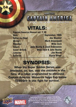 Upper Deck Captain America Movie Classic Covers C-8 Captain America Annual #8