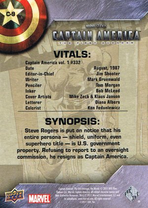 Upper Deck Captain America Movie Classic Covers C-9 Captain America #332