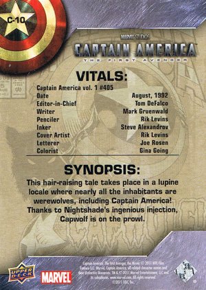 Upper Deck Captain America Movie Classic Covers C-10 Captain America #405