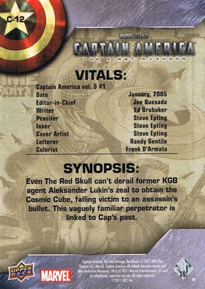 Upper Deck Captain America Movie Classic Covers C-12 Captain America Vol 5 #1