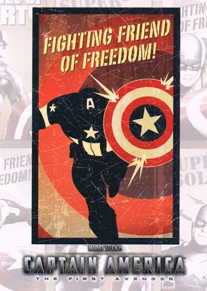 Upper Deck Captain America Movie Poster Card P-5 Fighting Friend of Freedom