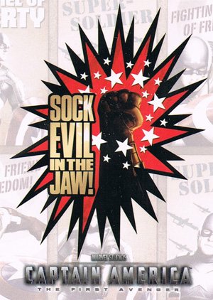 Upper Deck Captain America Movie Poster Card P-6 Sock Evil in the Jaw!
