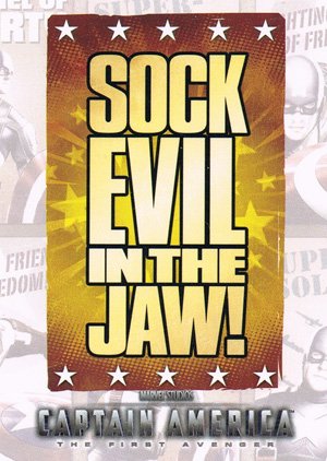 Upper Deck Captain America Movie Poster Card P-7 Sock Evil in the Jaw!