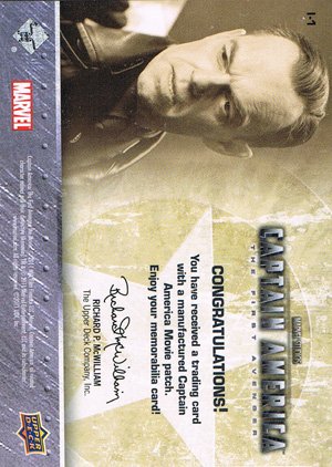 Upper Deck Captain America Movie Insignia Patch Card I-1 Johann Schmidt