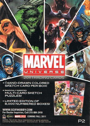 Rittenhouse Archives Marvel Universe Promo Card P2 Non-Sport Update Magazine