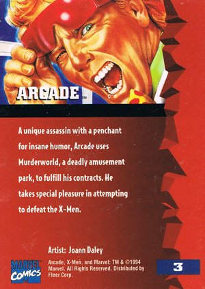 Fleer X-Men '95 Fleer Ultra Base Card 3 Arcade