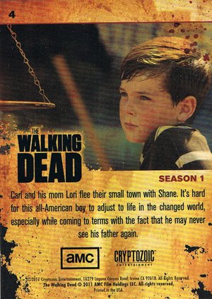 Cryptozoic The Walking Dead Base Card 4 Carl Grimes