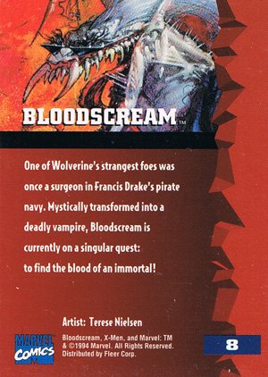 Fleer X-Men '95 Fleer Ultra Base Card 8 Bloodscream