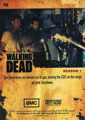 Cryptozoic The Walking Dead Base Card 70 Out of Juice