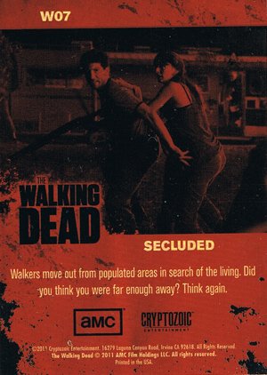 Cryptozoic The Walking Dead Walkers Gold Foil Card W07 Secluded